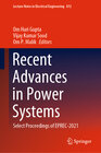 Buchcover Recent Advances in Power Systems