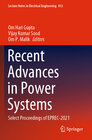 Buchcover Recent Advances in Power Systems