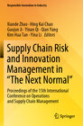 Buchcover Supply Chain Risk and Innovation Management in “The Next Normal”