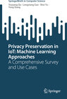 Buchcover Privacy Preservation in IoT: Machine Learning Approaches