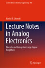 Buchcover Lecture Notes in Analog Electronics