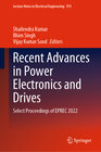 Buchcover Recent Advances in Power Electronics and Drives