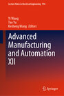 Buchcover Advanced Manufacturing and Automation XII
