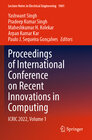 Buchcover Proceedings of International Conference on Recent Innovations in Computing