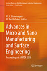 Buchcover Advances in Micro and Nano Manufacturing and Surface Engineering