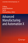 Buchcover Advanced Manufacturing and Automation X
