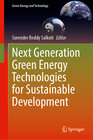 Buchcover Next Generation Green Energy Technologies for Sustainable Development