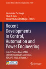 Buchcover Recent Developments in Control, Automation and Power Engineering