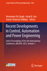 Buchcover Recent Developments in Control, Automation and Power Engineering
