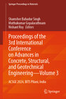 Buchcover Proceedings of the 3rd International Conference on Advances in Concrete, Structural, and Geotechnical Engineering—Volume