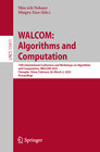 Buchcover WALCOM: Algorithms and Computation