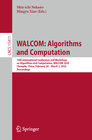 Buchcover WALCOM: Algorithms and Computation