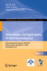 Buchcover Technologies and Applications of Artificial Intelligence
