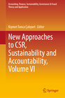 Buchcover New Approaches to CSR, Sustainability and Accountability, Volume VI