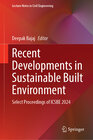 Buchcover Recent Developments in Sustainable Built Environment