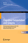 Buchcover Cognitive Computation and Systems