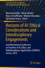 Buchcover Horizons of AI: Ethical Considerations and Interdisciplinary Engagements