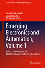 Buchcover Emerging Electronics and Automation, Volume 1