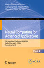 Buchcover Neural Computing for Advanced Applications