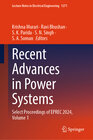 Buchcover Recent Advances in Power Systems