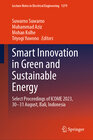 Buchcover Smart Innovation in Green and Sustainable Energy