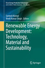 Buchcover Renewable Energy Development: Technology, Material and Sustainability