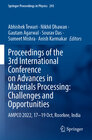 Buchcover Proceedings of the 3rd International Conference on Advances in Materials Processing: Challenges and Opportunities
