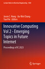 Buchcover Innovative Computing Vol 2 - Emerging Topics in Future Internet