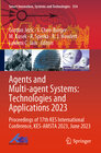 Buchcover Agents and Multi-agent Systems: Technologies and Applications 2023