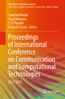 Buchcover Proceedings of International Conference on Communication and Computational Technologies