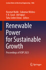 Buchcover Renewable Power for Sustainable Growth