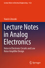 Buchcover Lecture Notes in Analog Electronics