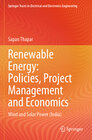 Buchcover Renewable Energy: Policies, Project Management and Economics