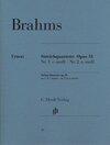 Buchcover Johannes Brahms - Streichquartette op. 51 Nr. 1 c-moll und Nr. 2 a-moll