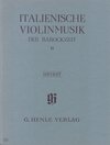 Buchcover Violinmusik (Auswahlband) - Italienische Violinmusik der Barockzeit, Band II