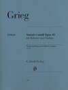 Buchcover Edvard Grieg - Violinsonate c-moll op. 45