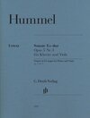 Buchcover Johann Nepomuk Hummel - Violasonate Es-dur op. 5 Nr. 3