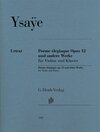 Buchcover Eugène Ysaÿe - Poème élégiaque op. 12 und andere Werke