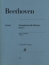 Buchcover Ludwig van Beethoven - Variationen für Klavier, Band I