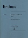Buchcover Johannes Brahms - Klaviersonate f-moll op. 5